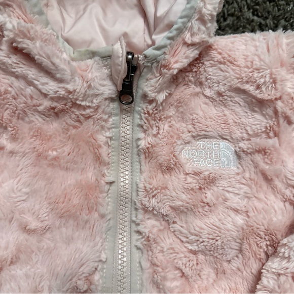 Baby Girl 12-18 Months The North Face Reversible Pink Jacket Sherpa - Picture 2 of 6